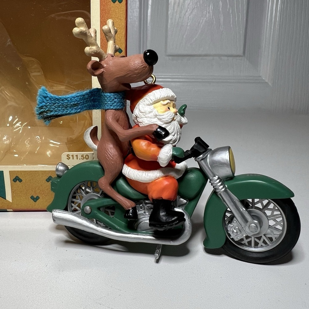 Vintage 1987 Hallmark Keepsake Ornament Santa's Joy‎ Ride With Box